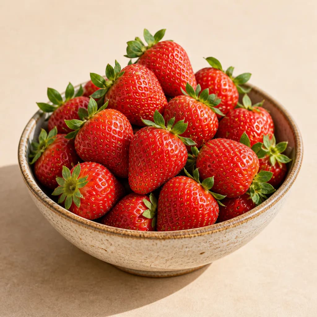 Frutillas frescas en un cuenco